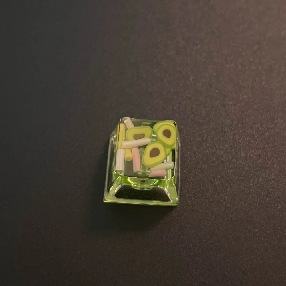 Avocado Green Translucent Keycap for OEM Mechanical Keyboard with Cross …